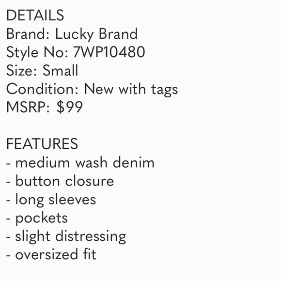 Lucky Brand Boyfriend Trucker Jean Jacket - Picture 3 of 15